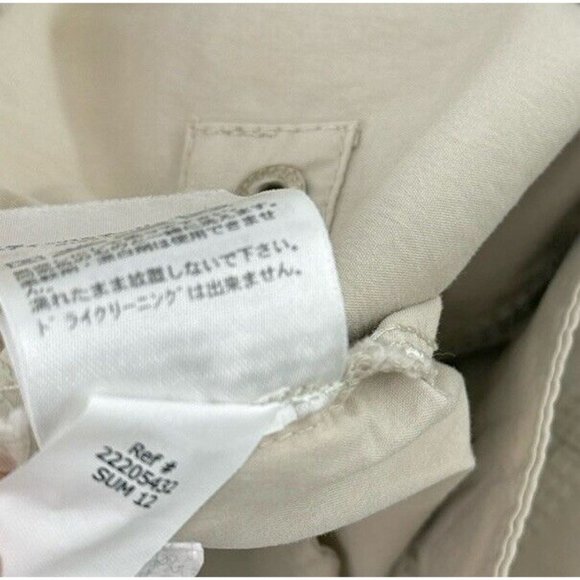 Eddie Bauer Women’s Khaki Snap Button Drawstring Cotton Nylon Skirt Sz 10 Preppy - Picture 6 of 9